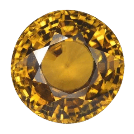 47.19ct Natural Medium Gold Zircon, Round, VVS